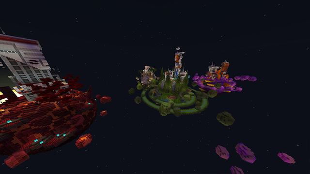 Screenshot of the Minecraft Bedrock Marketplace product Planets Survival created by Odyssey Builds.