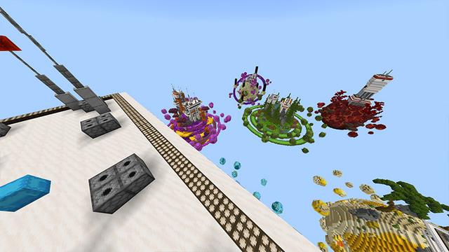 Screenshot of the Minecraft Bedrock Marketplace product Planets Survival created by Odyssey Builds.
