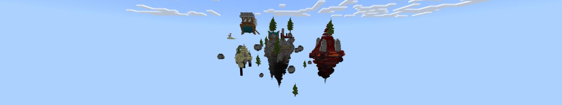Panorama of the Minecraft Bedrock Marketplace product Random Skyblock created by Odyssey Builds.