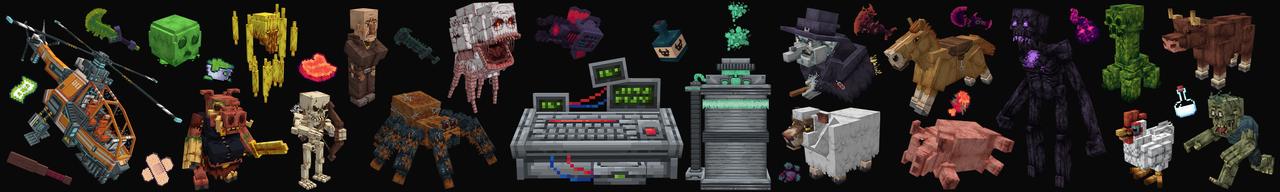 Panorama of the Minecraft Bedrock Marketplace product Realistic Mobs created by Odyssey Builds.