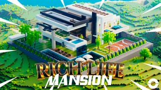Thumbnail of the Minecraft Bedrock Marketplace product Rich Life Mansion created by Odyssey Builds.