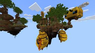 Screenshot of the Minecraft Bedrock Marketplace product Sky BEElock created by Odyssey Builds.