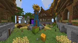 Screenshot of the Minecraft Bedrock Marketplace product Sky BEElock created by Odyssey Builds.