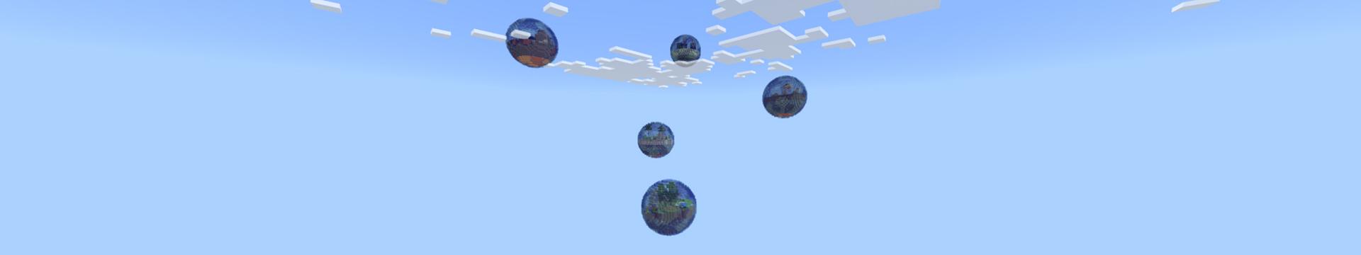 Panorama of the Minecraft Bedrock Marketplace product Skyblock Bubbles created by Odyssey Builds.