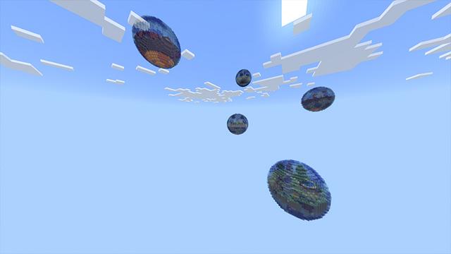 Screenshot of the Minecraft Bedrock Marketplace product Skyblock Bubbles created by Odyssey Builds.