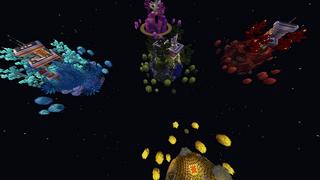 Screenshot of the Minecraft Bedrock Marketplace product Skyblock Planets created by Odyssey Builds.