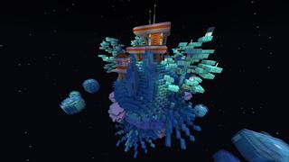 Screenshot of the Minecraft Bedrock Marketplace product Skyblock Planets created by Odyssey Builds.