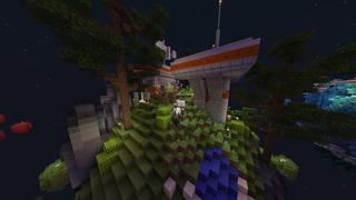 Screenshot of the Minecraft Bedrock Marketplace product Skyblock Planets created by Odyssey Builds.