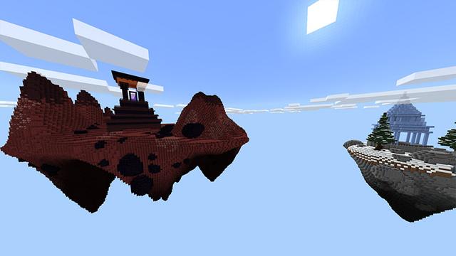 Screenshot of the Minecraft Bedrock Marketplace product Skyblock Temples created by Odyssey Builds.