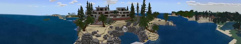 Panorama of the Minecraft Bedrock Marketplace product Superhero Base created by Odyssey Builds.