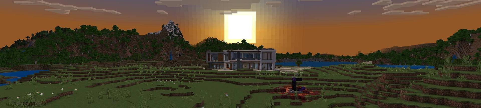 Panorama of the Minecraft Bedrock Marketplace product Superhero Underground Base created by Odyssey Builds.