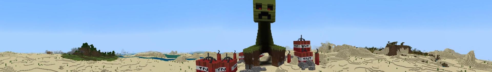 Panorama of the Minecraft Bedrock Marketplace product TNT Creeper created by Odyssey Builds.