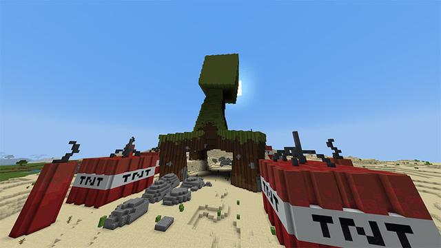 Screenshot of the Minecraft Bedrock Marketplace product TNT Creeper created by Odyssey Builds.
