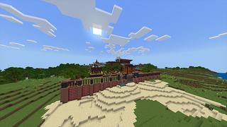 Screenshot of the Minecraft Bedrock Marketplace product TNT Mansion created by Odyssey Builds.