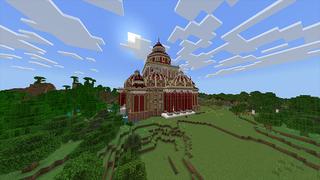 Screenshot of the Minecraft Bedrock Marketplace product TNT Temple created by Odyssey Builds.