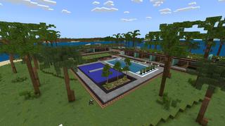 Screenshot of the Minecraft Bedrock Marketplace product Ultra Modern Mansion created by Odyssey Builds.