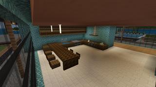 Screenshot of the Minecraft Bedrock Marketplace product Ultra Modern Mansion created by Odyssey Builds.