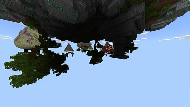 Screenshot of the Minecraft Bedrock Marketplace product Upside Down Skyblock created by Odyssey Builds.