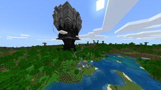 Screenshot of the Minecraft Bedrock Marketplace product Upside Down Temple created by Odyssey Builds.