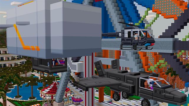 Screenshot of the Minecraft Bedrock Marketplace product VEHICLE MASHUP created by Odyssey Builds.