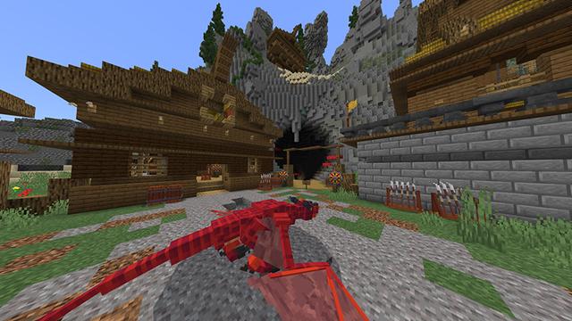Screenshot of the Minecraft Bedrock Marketplace product Viking Town created by Odyssey Builds.