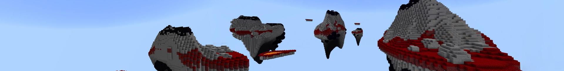Panorama of the Minecraft Bedrock Marketplace product Volcanic Skyblock created by Odyssey Builds.
