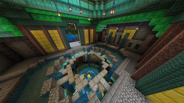 Screenshot of the Minecraft Bedrock Marketplace product Water Temple created by Odyssey Builds.