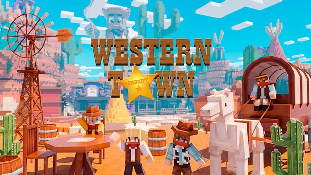 Thumbnail of the Minecraft Bedrock Marketplace product Western Town created by Odyssey Builds.