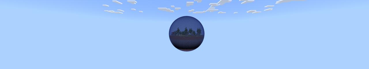 Panorama of the Minecraft Bedrock Marketplace product World in a Bubble created by Odyssey Builds.