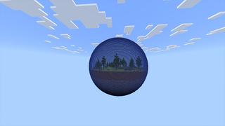 Screenshot of the Minecraft Bedrock Marketplace product World in a Bubble created by Odyssey Builds.