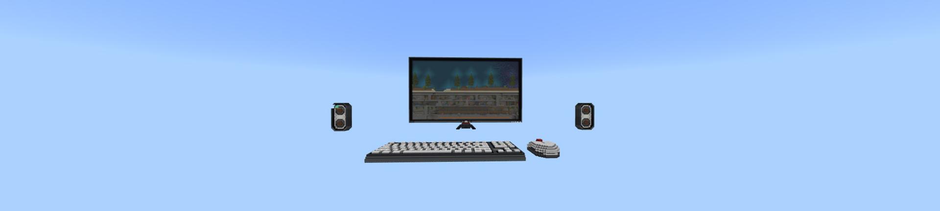 Panorama of the Minecraft Bedrock Marketplace product World in a Computer created by Odyssey Builds.