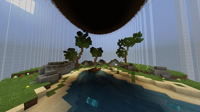 Screenshot of the Minecraft Bedrock Marketplace product World in a Jar created by Odyssey Builds.