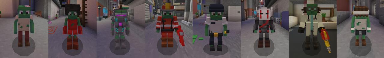 Panorama of the Minecraft Bedrock Marketplace product Zombie Attack created by Odyssey Builds.