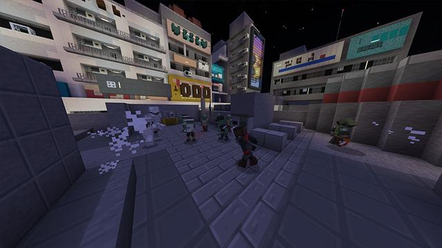 Screenshot of the Minecraft Bedrock Marketplace product Zombie Attack created by Odyssey Builds.