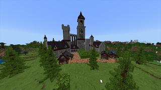 Screenshot of the Minecraft Bedrock Marketplace product Zombie Castle created by Odyssey Builds.