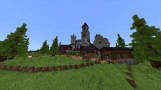 Screenshot of the Minecraft Bedrock Marketplace product Zombie Castle created by Odyssey Builds.