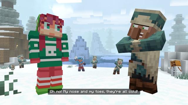 Screenshot of the Minecraft Bedrock Marketplace product Villager News Add-On created by Oreville Studios.