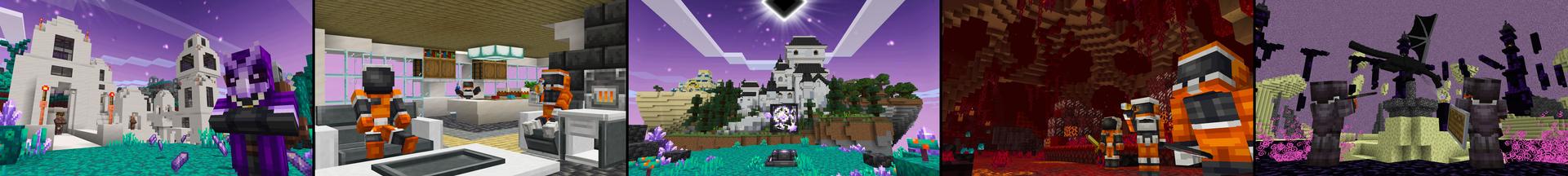 Panorama of the Minecraft Bedrock Marketplace product Alien Dimension created by Overtales Studio.