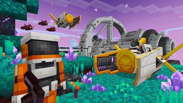 Screenshot of the Minecraft Bedrock Marketplace product Alien Dimension created by Overtales Studio.