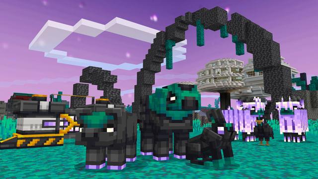 Screenshot of the Minecraft Bedrock Marketplace product Alien Dimension created by Overtales Studio.