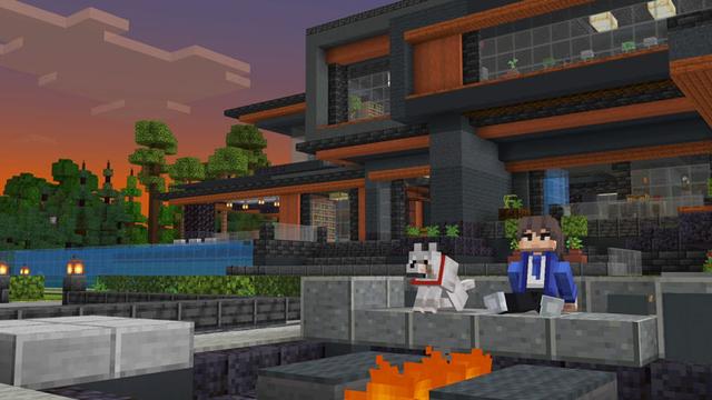 Screenshot of the Minecraft Bedrock Marketplace product Black Modern House created by Overtales Studio.