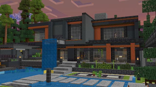 Screenshot of the Minecraft Bedrock Marketplace product Black Modern House created by Overtales Studio.