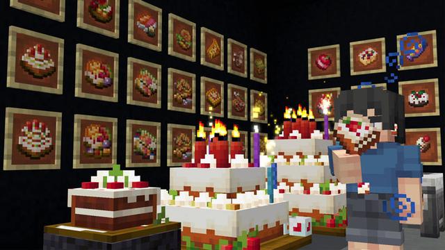 Screenshot of the Minecraft Bedrock Marketplace product Celebration Food Add-On created by Overtales Studio.