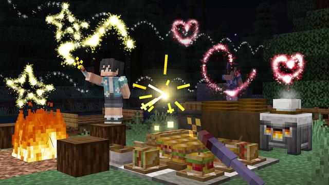 Screenshot of the Minecraft Bedrock Marketplace product Celebration Food Add-On created by Overtales Studio.