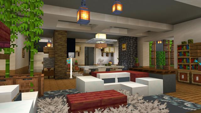Screenshot of the Minecraft Bedrock Marketplace product Cozy Modern House created by Overtales Studio.