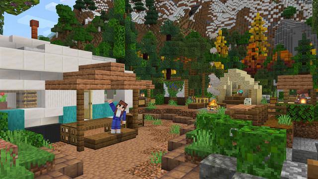 Screenshot of the Minecraft Bedrock Marketplace product Cozy Modern House created by Overtales Studio.