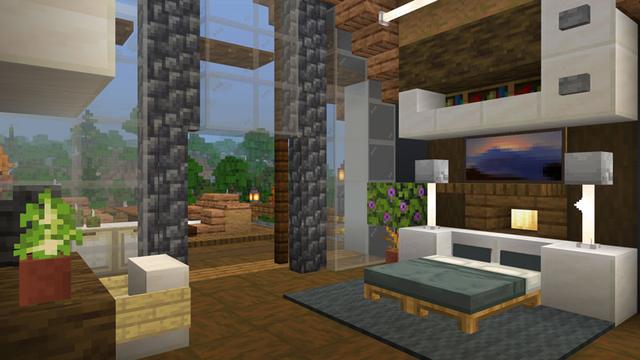 Screenshot of the Minecraft Bedrock Marketplace product Cozy Modern House created by Overtales Studio.