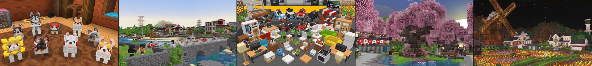 Panorama of the Minecraft Bedrock Marketplace product Minimal Furniture created by Overtales Studio.