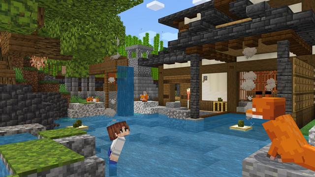 Screenshot of the Minecraft Bedrock Marketplace product Sakura House created by Overtales Studio.