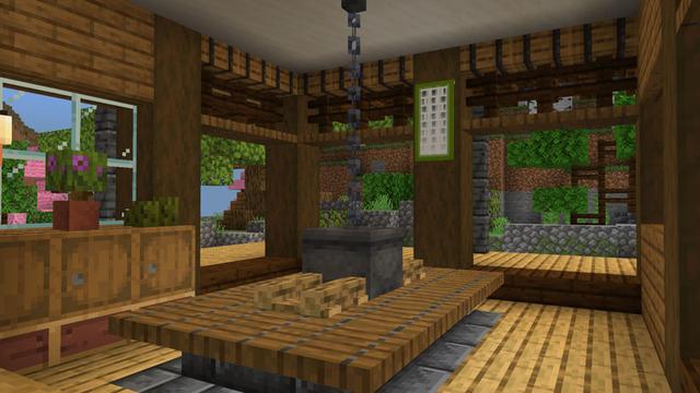 Screenshot of the Minecraft Bedrock Marketplace product Sakura House created by Overtales Studio.